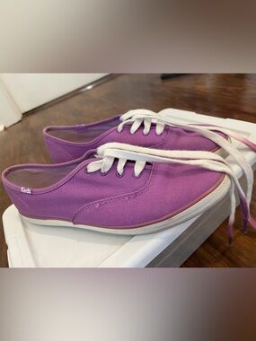 Keds Vintage Canvas Champion Original Low Top Lace Up Sneakers 6.5 Purple